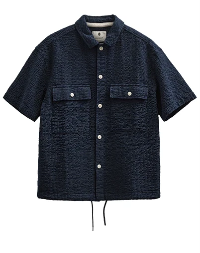 Anerkjendt - AKOtto Seersucker Overshirt - Sky Copenhagen